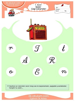 Çocuklar İçin R Sesi Çalışma Sayfaları 